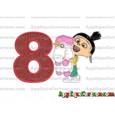 Agnes With Unicorn Applique Embroidery Design Birthday Number 8