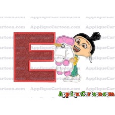 Agnes With Unicorn Applique Embroidery Design With Alphabet E