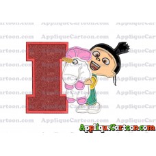 Agnes With Unicorn Applique Embroidery Design With Alphabet I