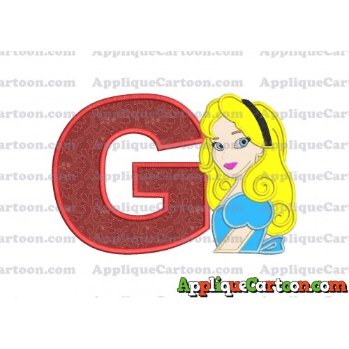 Alice in Wonderland Applique Embroidery Design With Alphabet G