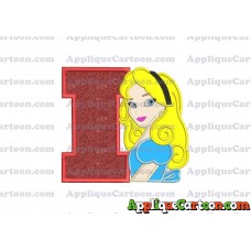 Alice in Wonderland Applique Embroidery Design With Alphabet I
