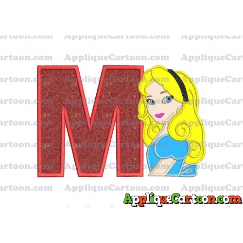 Alice in Wonderland Applique Embroidery Design With Alphabet M