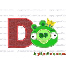 Angry Birds Applique 01 Embroidery Design With Alphabet D