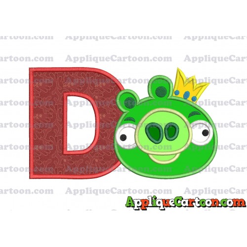 Angry Birds Applique 01 Embroidery Design With Alphabet D