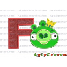 Angry Birds Applique 01 Embroidery Design With Alphabet F