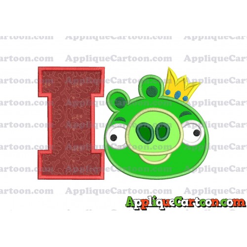 Angry Birds Applique 01 Embroidery Design With Alphabet I