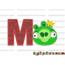 Angry Birds Applique 01 Embroidery Design With Alphabet M