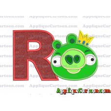 Angry Birds Applique 01 Embroidery Design With Alphabet R