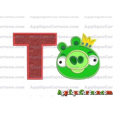 Angry Birds Applique 01 Embroidery Design With Alphabet T
