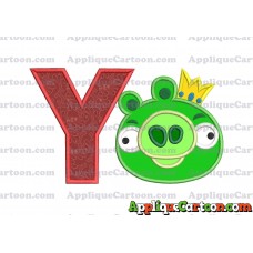 Angry Birds Applique 01 Embroidery Design With Alphabet Y
