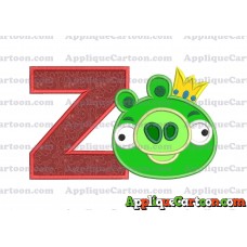 Angry Birds Applique 01 Embroidery Design With Alphabet Z