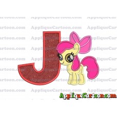 Apple Bloom My Little Pony Applique Embroidery Design With Alphabet J