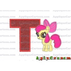 Apple Bloom My Little Pony Applique Embroidery Design With Alphabet T