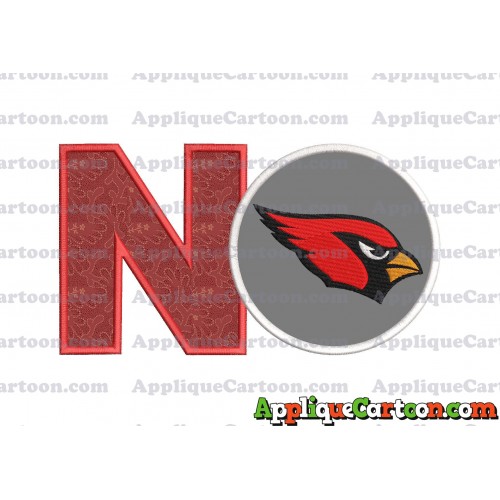 Arizona Cardinals Mickey Mouse Without Ears Applique Embroidery Design With Alphabet N