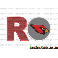 Arizona Cardinals Mickey Mouse Without Ears Applique Embroidery Design With Alphabet R