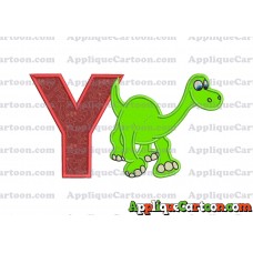 Arlo The Good Dinosaur Applique Embroidery Design With Alphabet Y