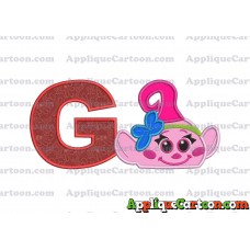 Baby Poppy Troll Applique Embroidery Design With Alphabet G