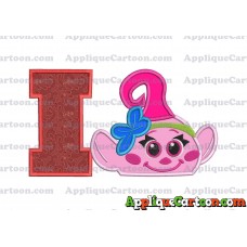 Baby Poppy Troll Applique Embroidery Design With Alphabet I