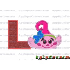 Baby Poppy Troll Applique Embroidery Design With Alphabet L