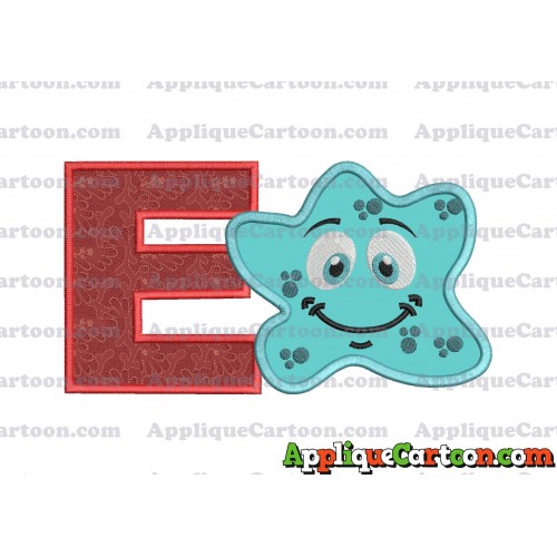 Bacteria Applique Embroidery Design With Alphabet E