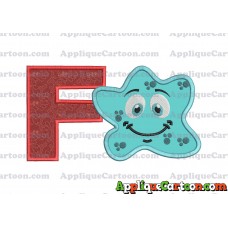 Bacteria Applique Embroidery Design With Alphabet F