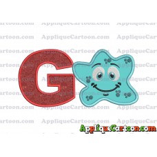Bacteria Applique Embroidery Design With Alphabet G
