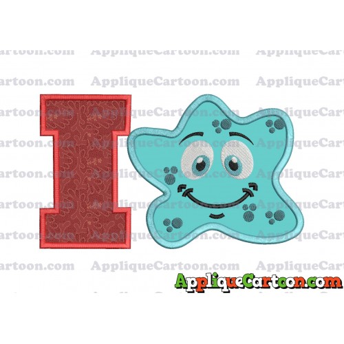 Bacteria Applique Embroidery Design With Alphabet I