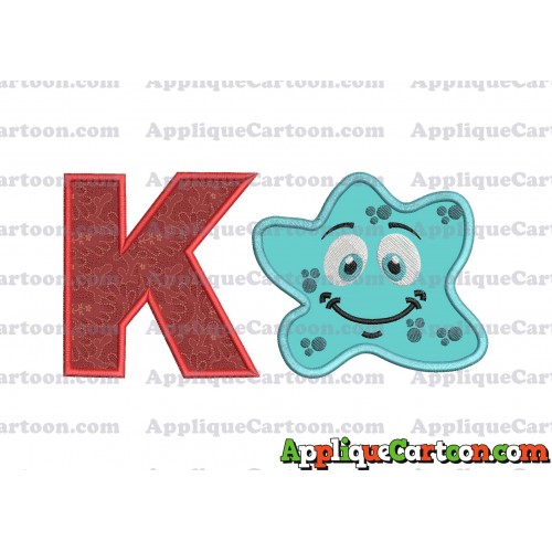 Bacteria Applique Embroidery Design With Alphabet K