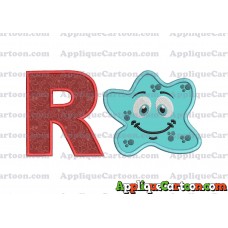 Bacteria Applique Embroidery Design With Alphabet R
