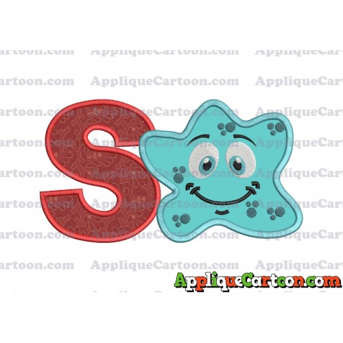 Bacteria Applique Embroidery Design With Alphabet S