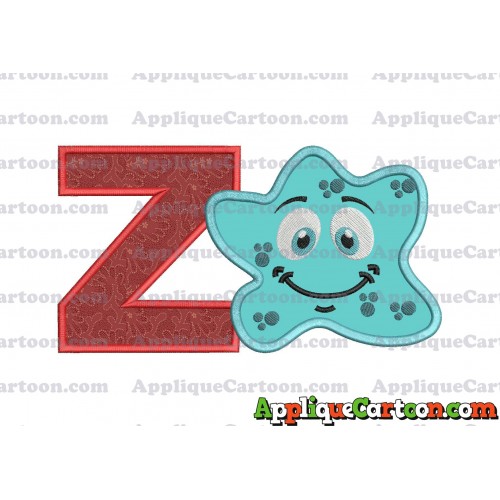Bacteria Applique Embroidery Design With Alphabet Z