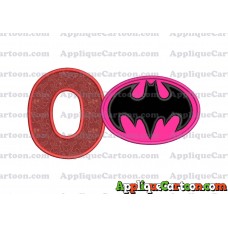 Batgirl Applique Embroidery Design With Alphabet O