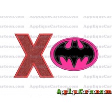 Batgirl Applique Embroidery Design With Alphabet X