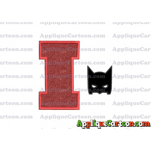 Batman Head Applique Embroidery Design With Alphabet I