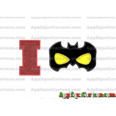 Batman Mask Applique Embroidery Design With Alphabet I