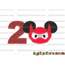 Baymax Ears Big Hero Mickey Mouse Applique Design Birthday Number 2