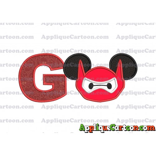 Baymax Ears Big Hero Mickey Mouse Applique Design With Alphabet G