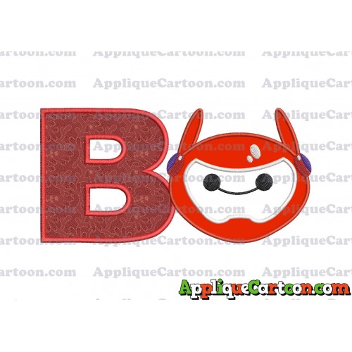 Baymax Emoji Applique Embroidery Design With Alphabet B