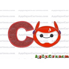Baymax Emoji Applique Embroidery Design With Alphabet C