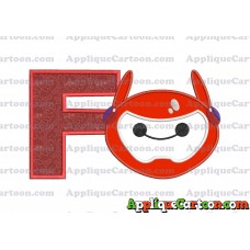 Baymax Emoji Applique Embroidery Design With Alphabet F