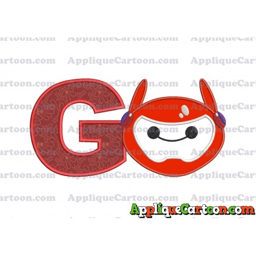 Baymax Emoji Applique Embroidery Design With Alphabet G