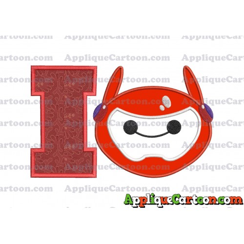 Baymax Emoji Applique Embroidery Design With Alphabet I