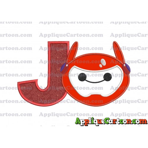 Baymax Emoji Applique Embroidery Design With Alphabet J