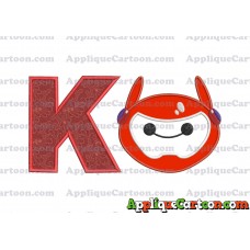 Baymax Emoji Applique Embroidery Design With Alphabet K