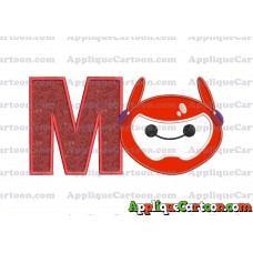 Baymax Emoji Applique Embroidery Design With Alphabet M