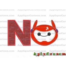 Baymax Emoji Applique Embroidery Design With Alphabet N