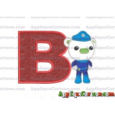 Bear Octonauts Applique Embroidery Design With Alphabet B