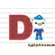 Bear Octonauts Applique Embroidery Design With Alphabet D