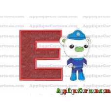 Bear Octonauts Applique Embroidery Design With Alphabet E