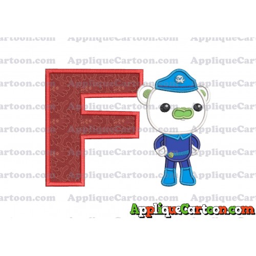 Bear Octonauts Applique Embroidery Design With Alphabet F